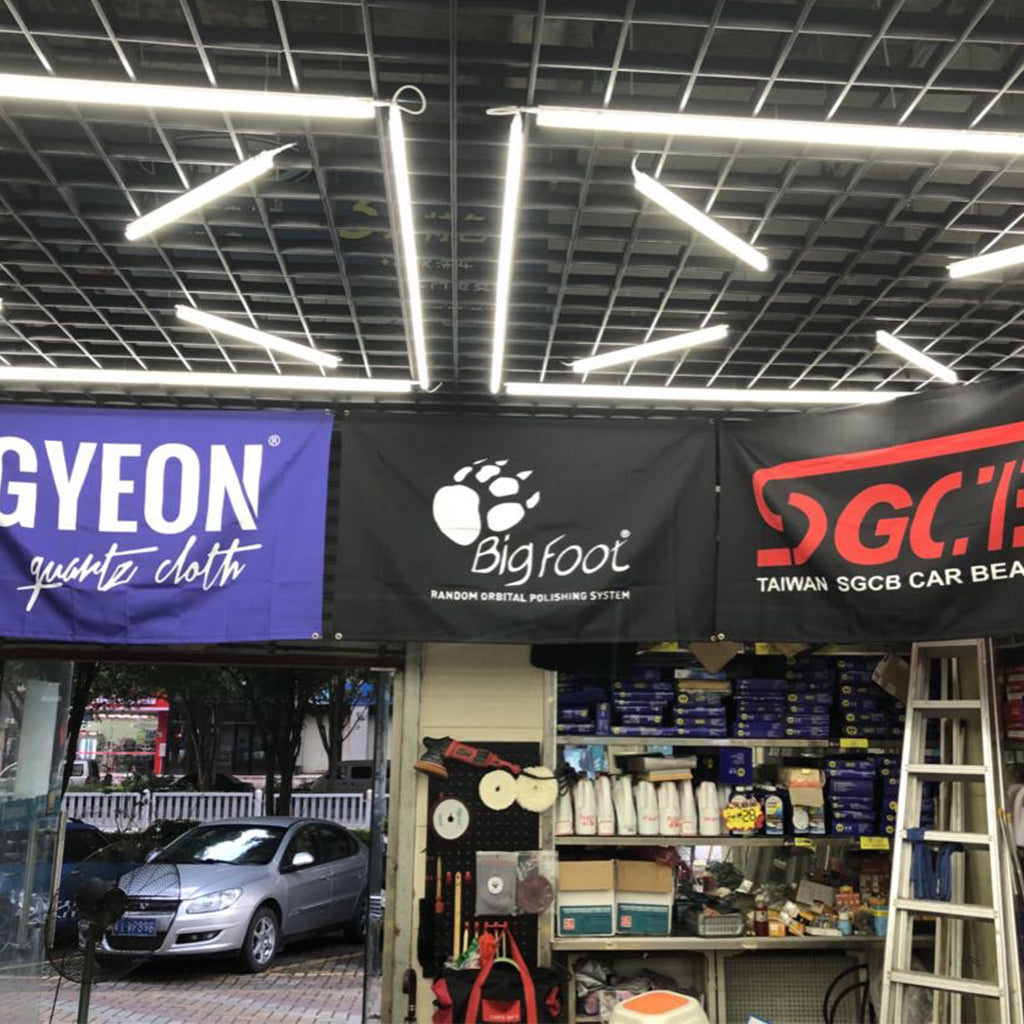 Custom Banner Flag for Wrap Shop Garage